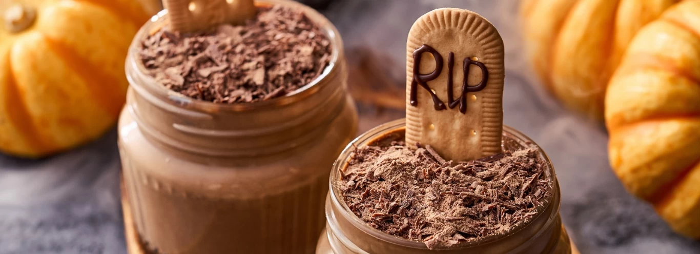 Mousse Proteico de Halloween